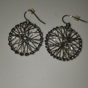 Pinwheel silver earrings
